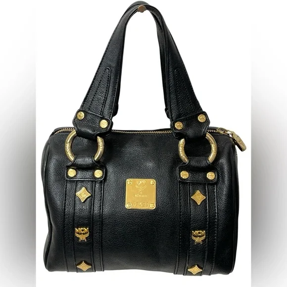 MCM Black Leather Boston Bag - Picture 2 of 15